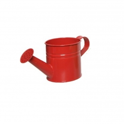 Bright Red Metal Watering Can