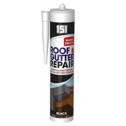 Black Roof & Gutter Leak Repair Sealant Waterproof For Exposed Surfaces 450g