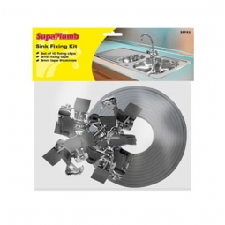 SupaPlumb Sink Fixing Kit Includes 10 Fixing Clips 3M x 3MM Fixing Tape Plumbing