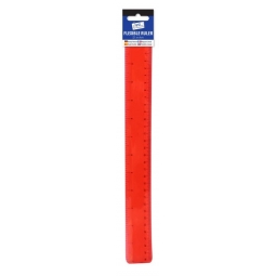 Tallon Just Stationery Flexible Ruler Transparent Red 30cm