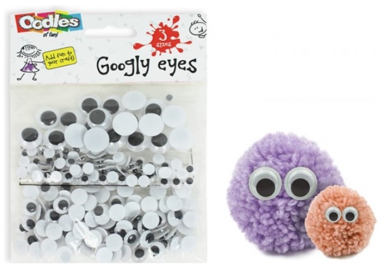 Stick On Wiggly Googly Eyes 3 Assorted Sizes Craft Character Monster