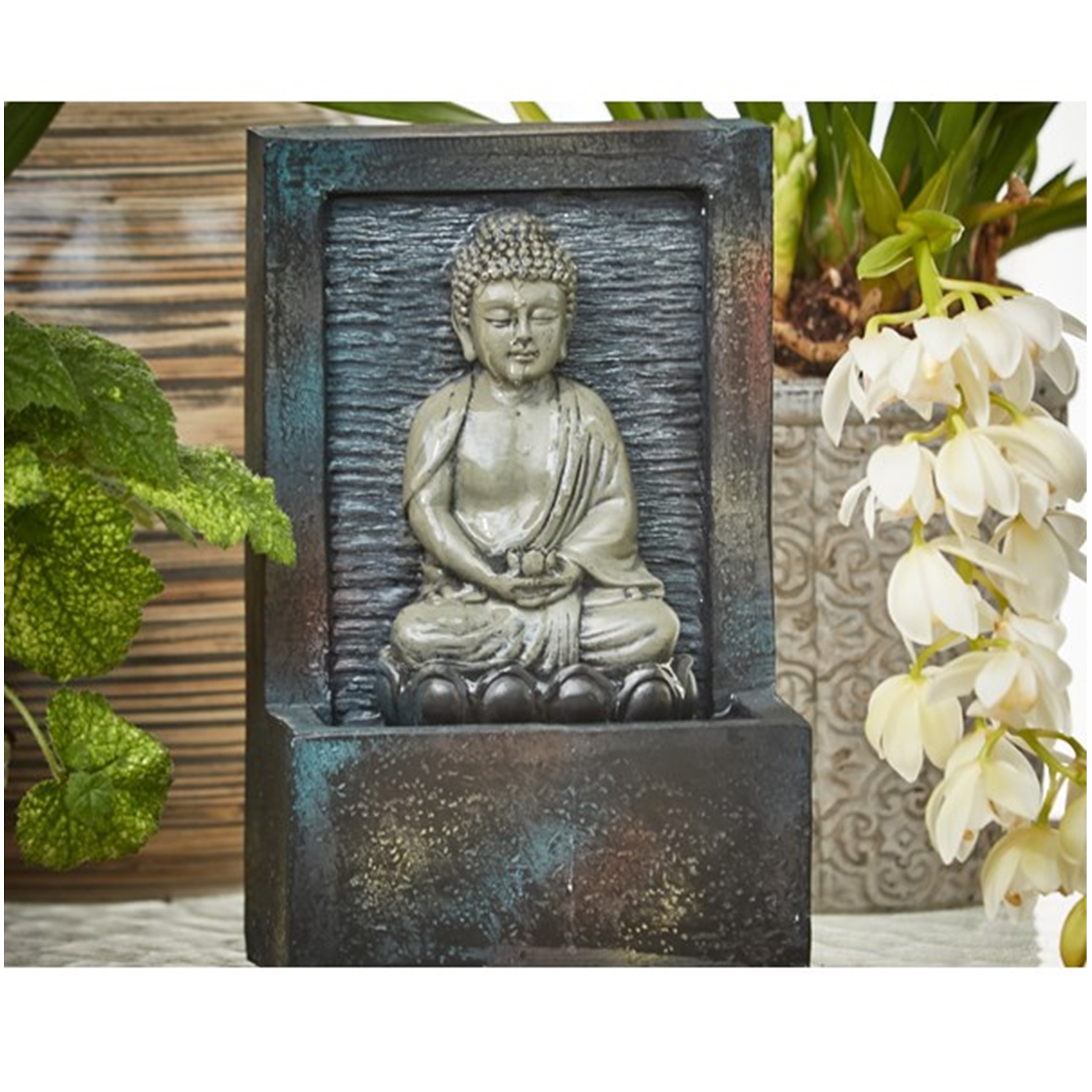 Buddha Water Fountain Dark