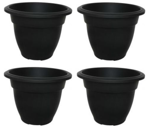 4 X 20cm Black Round Bell Plant Pot Flower Planter Plastic Garden Pot 2400009856567 Ebay