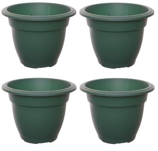 4 X 55cm Green Round Bell Plant Pot Flower Planter Plastic Garden Pot 2500008951192 Ebay