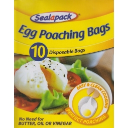 Sealapack Pack Of 10 Disposable Egg Poaching Bags Perfect Poachies Easy Clean
