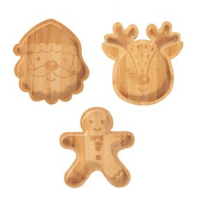 3 Christmas Snack Plates