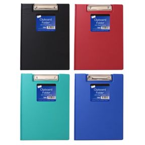 Just stationery A4 Vinyl Clipboard with Cover - Colours sent at random