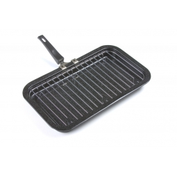 Falcon Black Enamel Grill Pan Tray With Detachable Handle 40.5cm x 24cm x 4cm