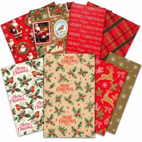 8 Sheet Xmas Wrap Traditional