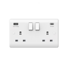 Double Socket 2 Gang USB