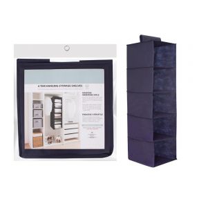 Navy Wardrobe Storage Shelves