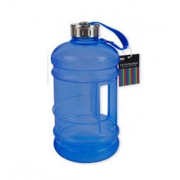 Blue Extra Large Sports Drinking Water Bottle 2.2 Litre With Handle Gym Hiking