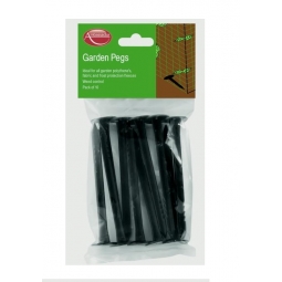 SupaGarden Pack Of 10 Black Plastic Garden Pegs Weed Frost Sheet Fixing Secure