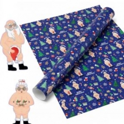 Blue Rude Santa Wrap