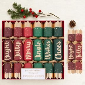 6 Christmas Script Crackers