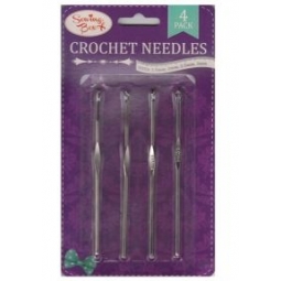 Sewing Box Pack Of 4 Craft Embroidery Crochet Needles 1.5MM 2MM 2.5MM & 3MM