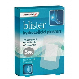Masterplast Blister Plasters 5PK Hydrocolloid Waterproof Breathable Cushioned