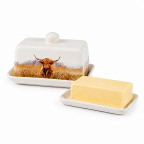Highland Cow Butter Dish