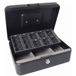 Sterling 10 Inch Cash Box With Note Coin Tray GBP Coin Counter Key Lock