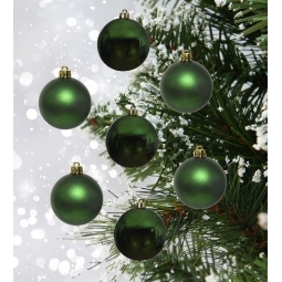 24 Mini Baubles Pine Green