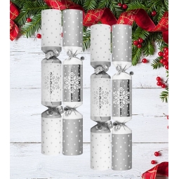 50 Catering Crackers Silver Snowflake